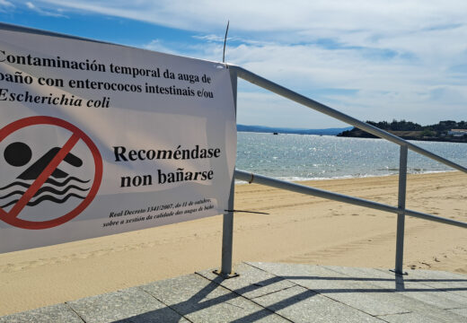 Detectado un novo episodio de contaminación microbiolóxica na auga de baño da praia dos Areos